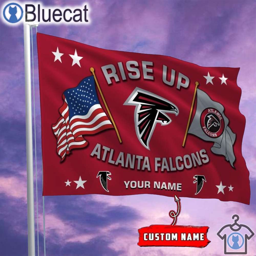 nfl atlanta falcons rise up 2024 personalized flag gift for fans 1