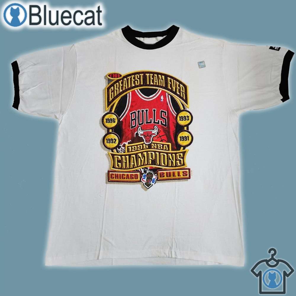 Vintage 90`s Chicago Bulls 3d T-shirt Nba Champions 1996 Starter