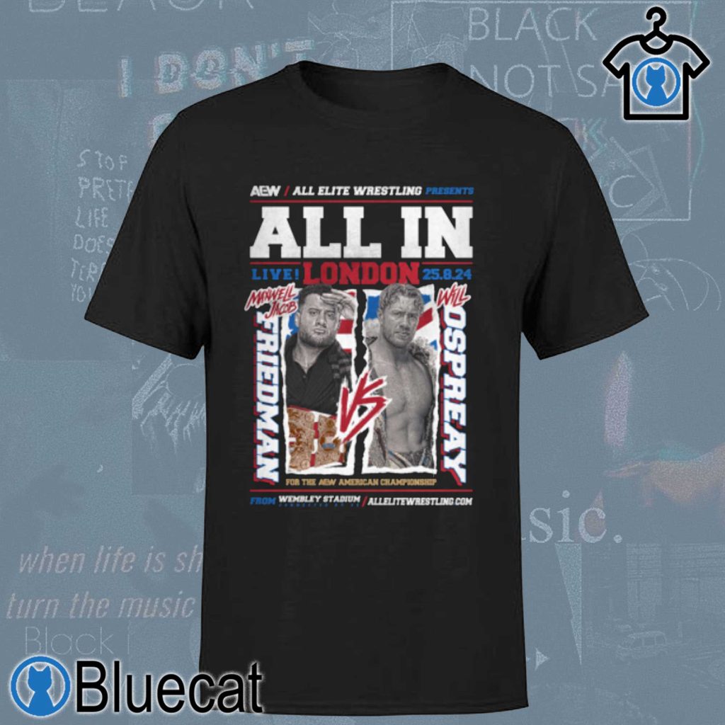 aew all in 2024 matchup mjf vs will ospreay unisex t shirt 1