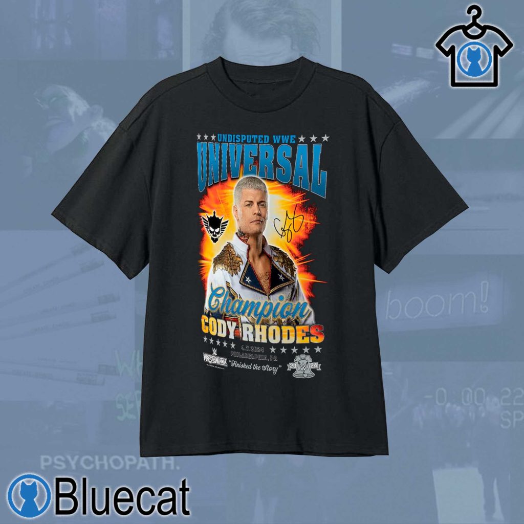 official cody rhodes ripple junction undisputed wwe universal champion graphic t shirt 1