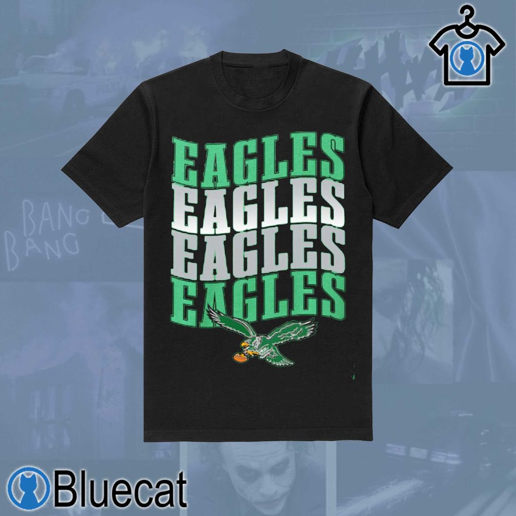 official philadelphia eagles starter stacked retro logo t shirt 1