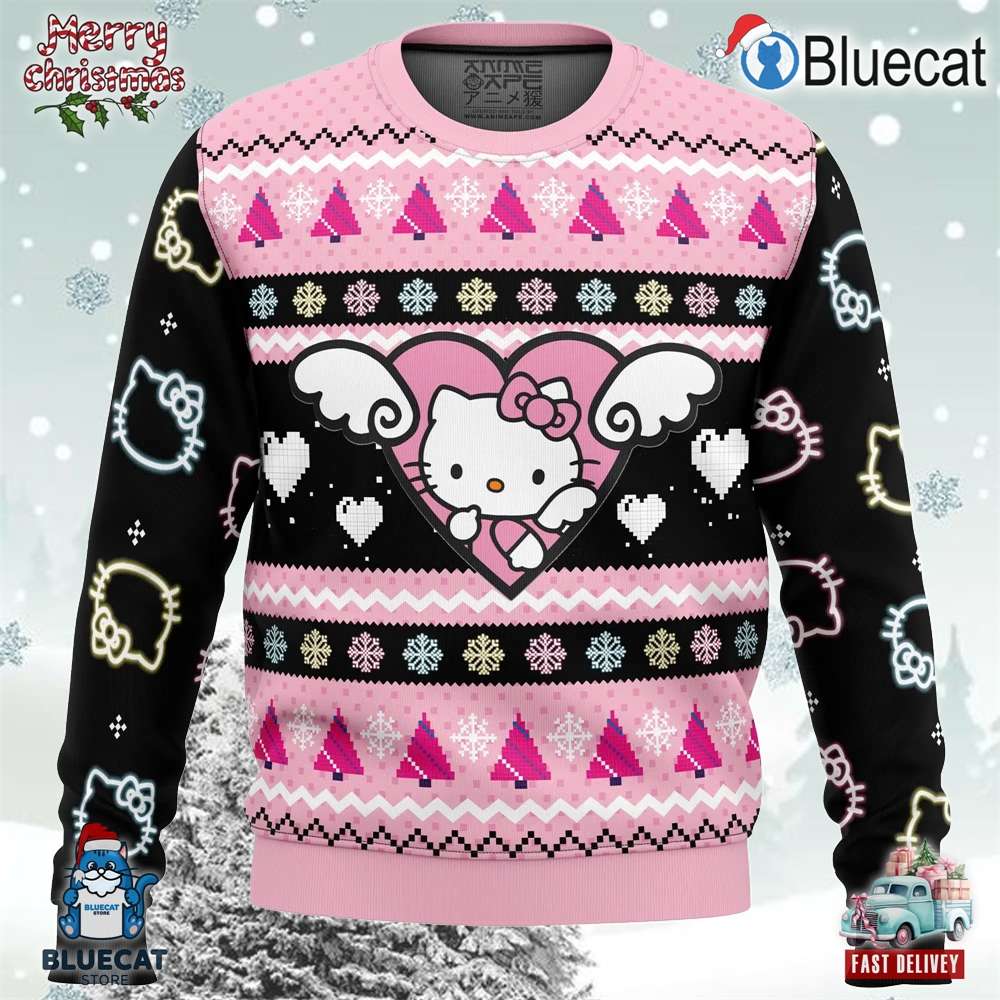 hello kitty christmas holiday gift ugly christmas sweater 1