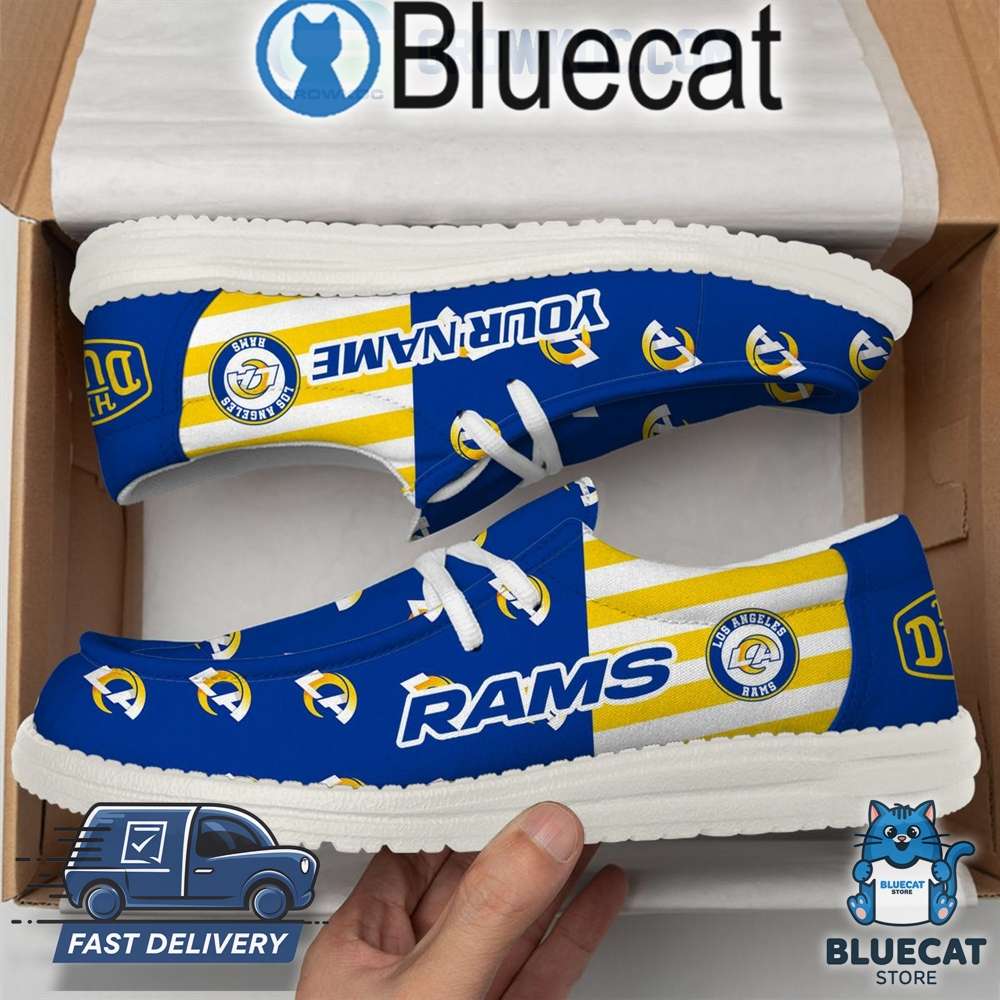 los angeles rams 2024 version personalized hey dude shoes 1