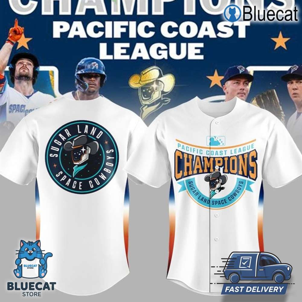 sugar land space cowboys 2024 champions pacific coast baseball jersey