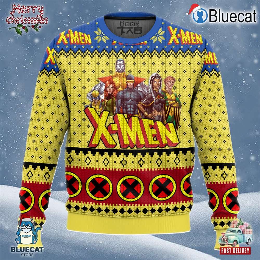 x men classsic xmas holiday ugly sweater 1